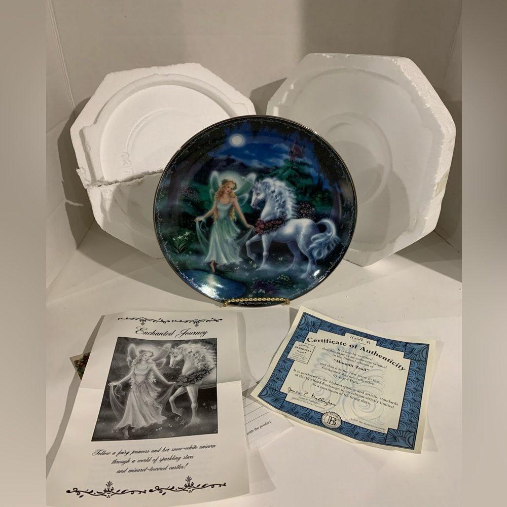 The Bradford Exchange Moonlight Trail  By Joyce Patti Plate # 1668A